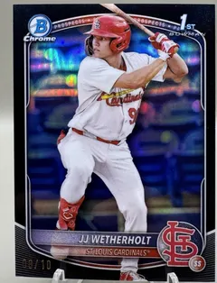 JJ Wetherholt [Black Refractor] #BCP-22 2025 Bowman Chrome Prospects Baseball