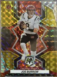 Joe Burrow [Choice Black Gold] #255 2022 Panini Mosaic Football