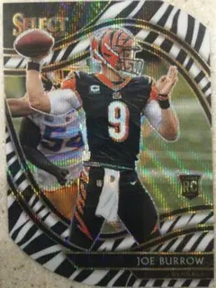 Joe Burrow [Zebra Prizm] #346 2020 Panini Select Football