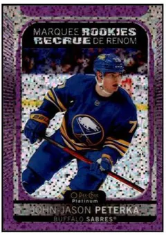 John Jason Peterka [Violet Pixels] #299 2021 O Pee Chee Platinum Hockey