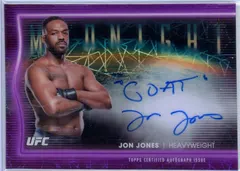 Jon Jones [Black Light] #HNS-JJ 2025 Topps Midnight Ufc Horizon Signature Ufc