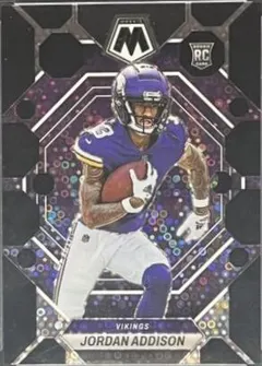 Jordan Addison [No Huddle Black] #337 2023 Panini Mosaic Football