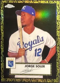 Jorge Soler [Black Gold 70th Anniversary Refractor] #151 2021 Topps Chrome Platinum Anniversary Baseball