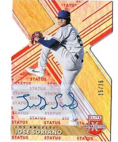 Jose Soriano [Autograph Status Die Cut Red] #160 2019 Panini Elite Extra Edition Baseball