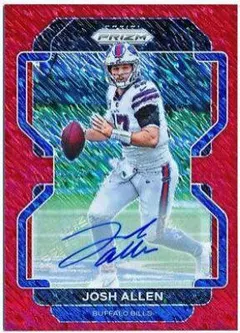 Josh Allen [Autographs Red Shimmer] #117 2021 Panini Prizm Football