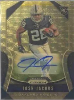 Josh Jacobs [Autograph Gold Vinyl Prizm] #323 2019 Panini Prizm Football