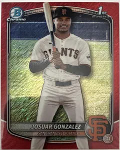 Josuar Gonzalez [Red Shimmer] #BCP-153 2025 Bowman Chrome Prospects Baseball