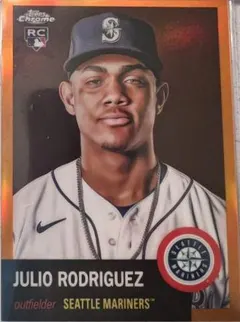 Julio Rodriguez [Orange Refractor] #171 2022 Topps Chrome Platinum Anniversary Baseball