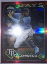 Junior Caminero [Red Refractor] #213 2024 Topps Chrome Baseball