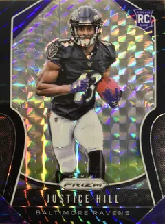 Justice Hill [Black Finite] #328 2019 Panini Prizm Football