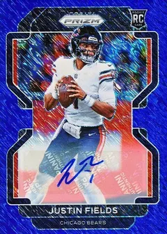 Justin Fields [Autograph Blue Shimmer] #334 2021 Panini Prizm Football