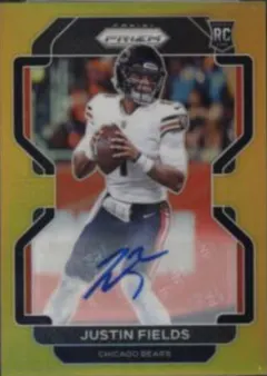Justin Fields [Autograph Gold Prizm] #334 2021 Panini Prizm Football