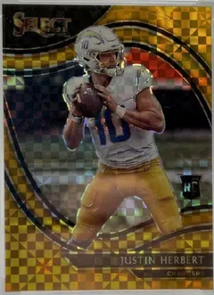 Justin Herbert [Gold Prizm] #344 2020 Panini Select Football