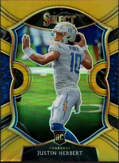 Justin Herbert [Gold Prizm] #44 2020 Panini Select Football