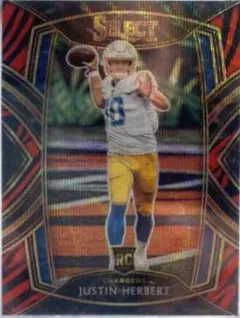 Justin Herbert [Tiger Prizm] #244 2020 Panini Select Football