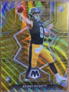 Kenny Pickett [Gold Wave] #301 2022 Panini Mosaic Football