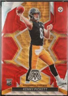 Kenny Pickett [Red Wave] #301 2022 Panini Mosaic Football