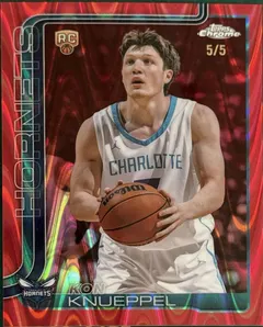 Kon Knueppel [RayWave Red Refractor] #254 2025 Topps Chrome Basketball