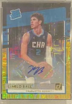 LaMelo Ball [Autograph Choice Black Gold] #153 2020 Panini Donruss Optic Basketball