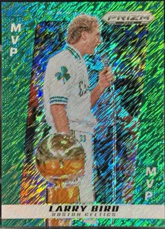 Larry Bird [Green Shimmer FOTL] #296 2024 Panini Prizm Deca Basketball