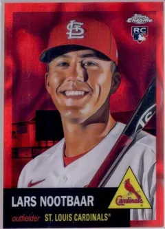 Lars Nootbaar [Red Lava Refractor] #393 2022 Topps Chrome Platinum Anniversary Baseball