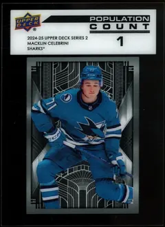 Macklin Celebrini [1] #PC-42 2024 Upper Deck Population Count Hockey