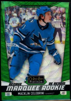 Macklin Celebrini [Emerald Surge] #263 2024 O Pee Chee Platinum Hockey