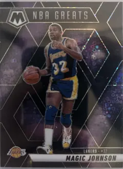 Magic Johnson [Fast Break Black] #296 2024 Panini Mosaic Basketball