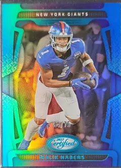 Malik Nabers [Blue Mirror] #73 2025 Panini Certified Football