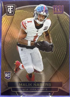 Malik Nabers [Mirror Neon Orange] #157 2024 Panini Totally Certified Football