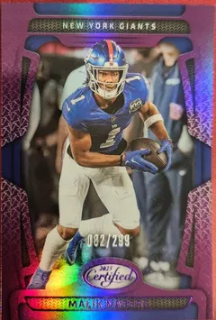 Malik Nabers [Purple Mirror] #73 2025 Panini Certified Football