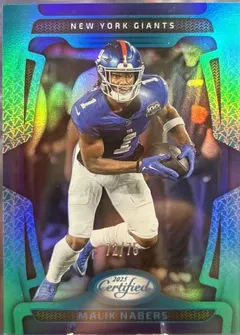 Malik Nabers [Teal Mirror] #73 2025 Panini Certified Football