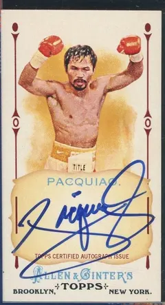 Manny Pacquiao 2011 Topps Allen & Ginter Framed Autograph Boxing