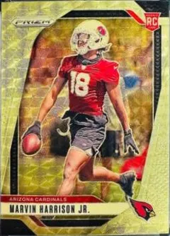 Marvin Harrison Jr. [Gold Vinyl] #375 2024 Panini Prizm Football