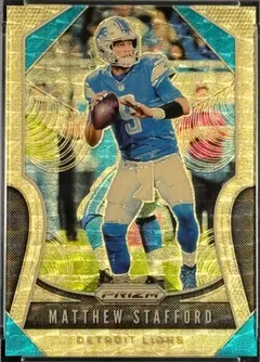 Matthew Stafford [Gold Vinyl Prizm] #111 2019 Panini Prizm Football