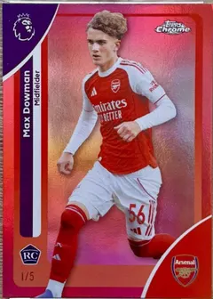 Max Dowman [Red] #201 2026 Topps Chrome Premier League Soccer