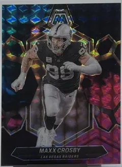 Maxx Crosby [Nebula Choice] #118 2024 Panini Mosaic Football