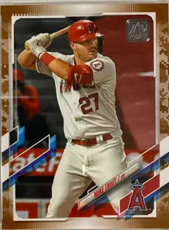Mike Trout [Memorial Day Camo] #27 2021 Topps Baseball