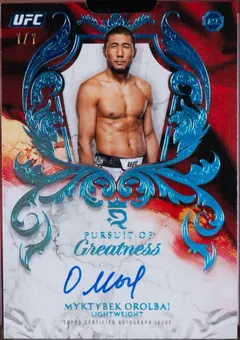 Myktybek Orolbai [Platinum] #POG-MO 2025 Topps Royalty Ufc Pursuit Of Greatness Signature Ufc