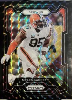 Myles Garrett [Black Finite] #68 2023 Panini Prizm Football
