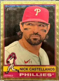 Nick Castellanos [Superfractor Chrome Variation] #315 2025 Topps Heritage Baseball