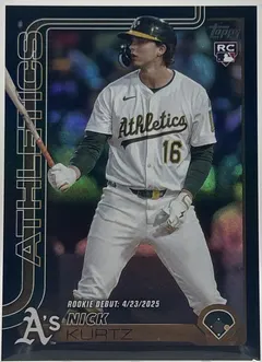 Nick Kurtz [Black Rainbow Foil] #US197 2025 Topps Update Baseball
