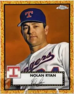 Nolan Ryan [Orange Yellow 70th Anniversary Refractor] #606 2021 Topps Chrome Platinum Anniversary Baseball