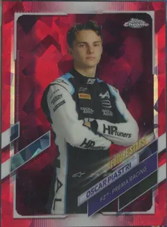 Oscar Piastri [Sapphire Red] #117 2021 Topps Chrome Formula 1 Racing