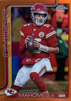 Patrick Mahomes II [Orange Refractor] #148 2025 Topps Chrome Football