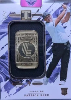 Patrick Reed #SLL-PRD 2024 Panini Impeccable Liv Silver Logo Golf