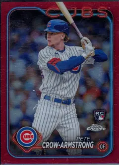 Pete Crow-Armstrong [Red Refractor] #16 2024 Topps Chrome Baseball