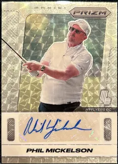 Phil Mickelson [Gold Vinyl] #6 2025 Panini Prizm Liv Signature Golf