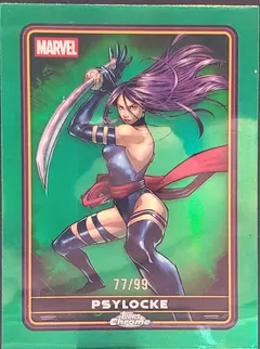 Psylocke [Green Refractor] #8 2025 Topps Chrome Deadpool Marvel