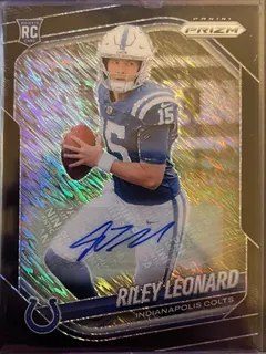Riley Leonard [Autograph Black Shimmer] #342 2025 Panini Prizm Football